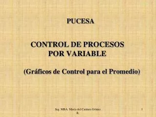control de procesos por variable