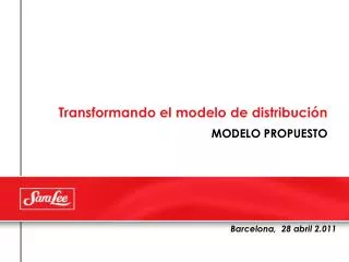 transformando el modelo de distribuci n modelo propuesto