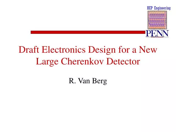 draft electronics design for a new large cherenkov detector