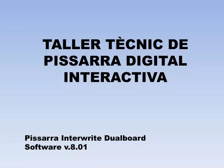 taller t cnic de pissarra digital interactiva