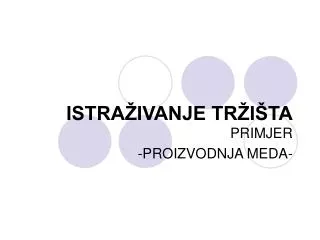 istra ivanje tr i ta