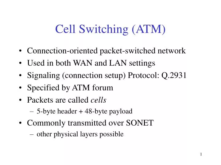 cell switching atm