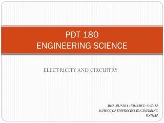 PDT 180 ENGINEERING SCIENCE
