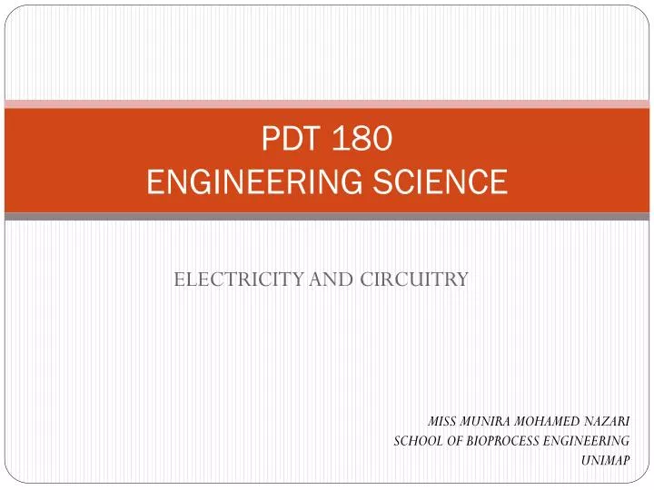 pdt 180 engineering science