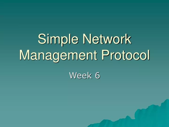 simple network management protocol