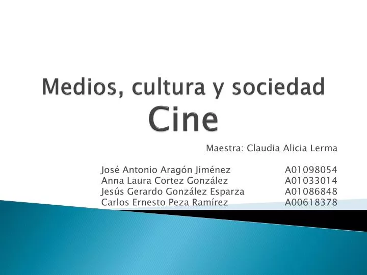 medios cultura y sociedad cine