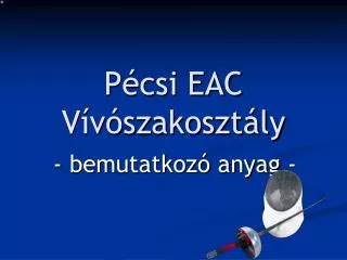 p csi eac v v szakoszt ly