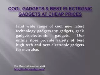Cool Gadgets & Best Electronic Gadgets at Cheap Prices