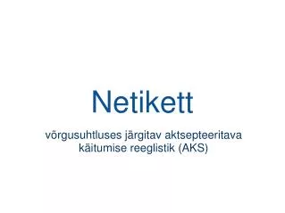 netikett