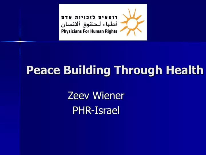 peace building through health