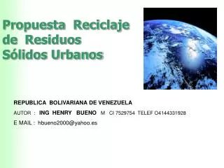 propuesta reciclaje de residuos s lidos urbanos