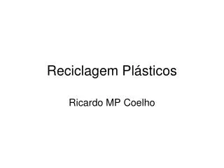 reciclagem pl sticos
