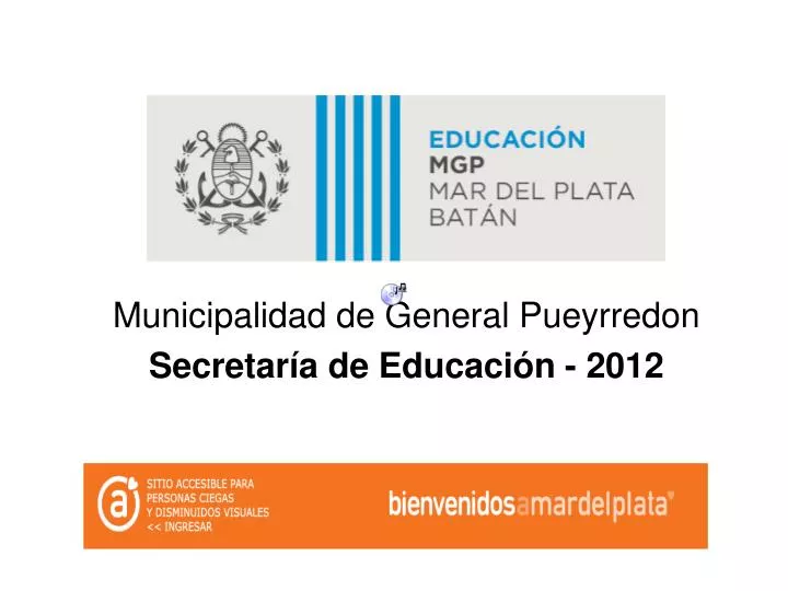 municipalidad de general pueyrredon secretar a de educaci n 2012