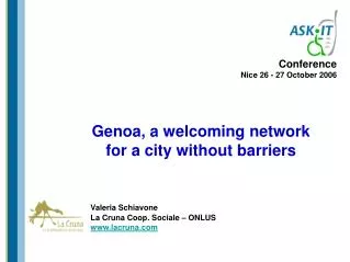 Genoa, a welcoming network for a city without barriers