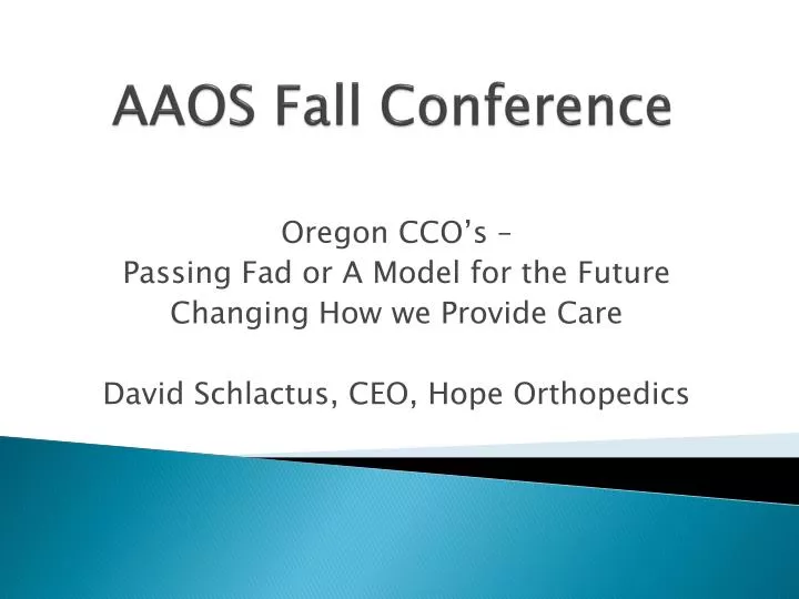 aaos fall conference