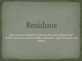 residuos
