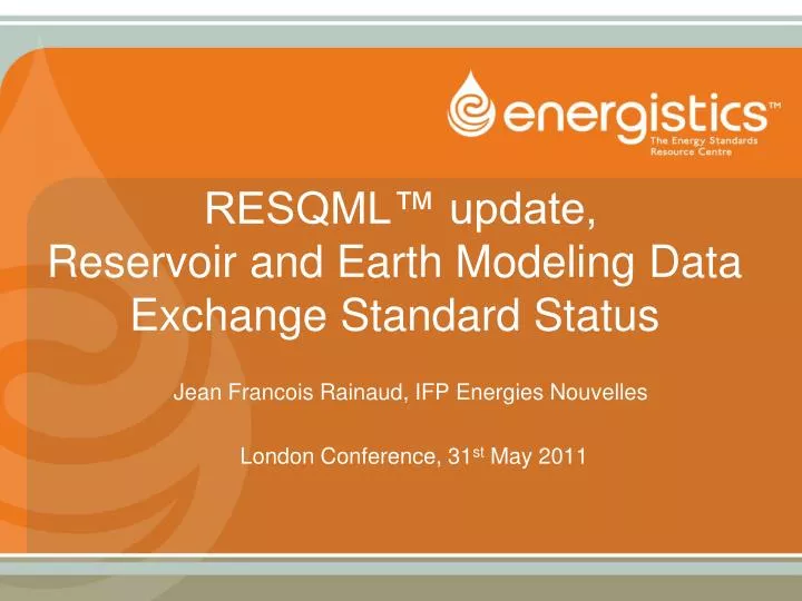 resqml update reservoir and earth modeling data exchange standard status