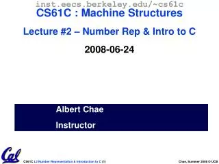 Albert Chae 		Instructor