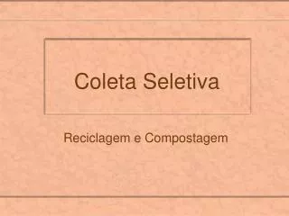 coleta seletiva