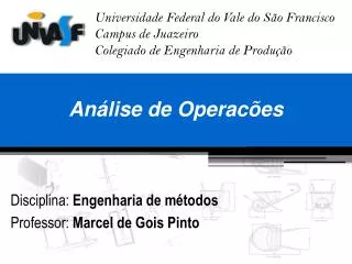 an lise de operac es