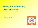 Heavy Ion Laboratory - slide 1