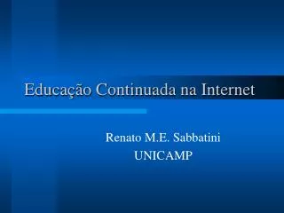 educa o continuada na internet