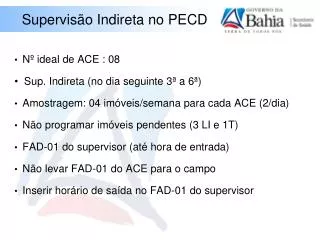 supervis o indireta no pecd
