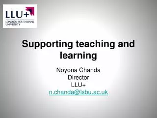 Supporting teaching and learning