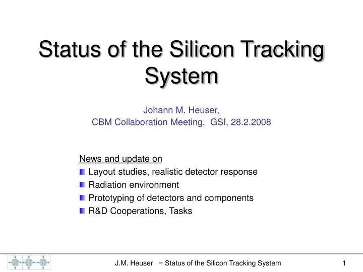 status of the silicon tracking system