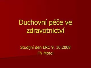 duchovn p e ve zdravotnictv