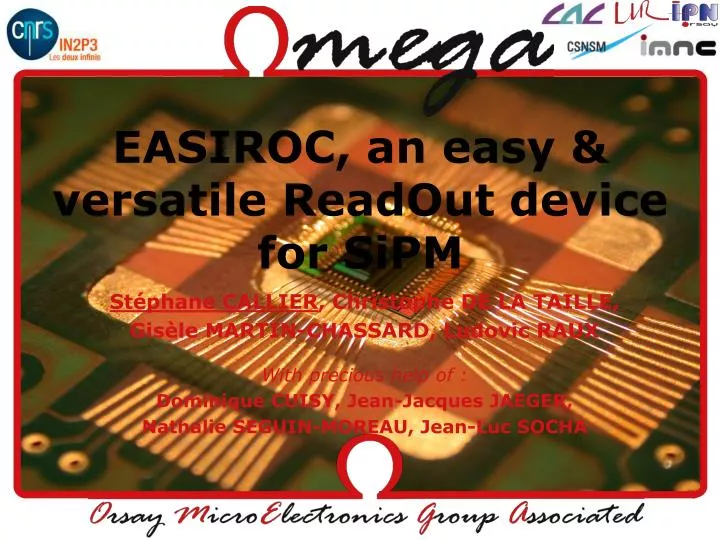 easiroc an easy versatile readout device for sipm