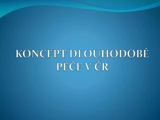 koncept dlouhodob p e v r