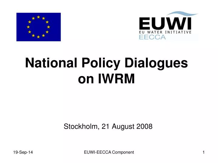 national policy dialogues on iwrm