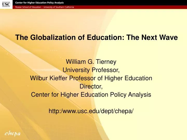 the globalization of education the next wave