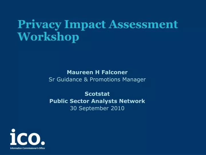 privacy impact assessment workshop