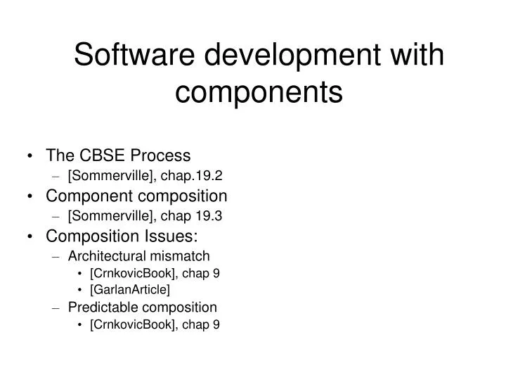 software development with components