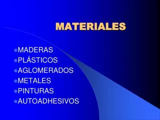materiales