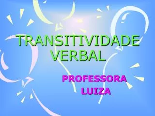 transitividade verbal