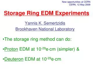 Storage Ring EDM Experiments