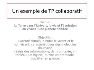 un exemple de tp collaboratif