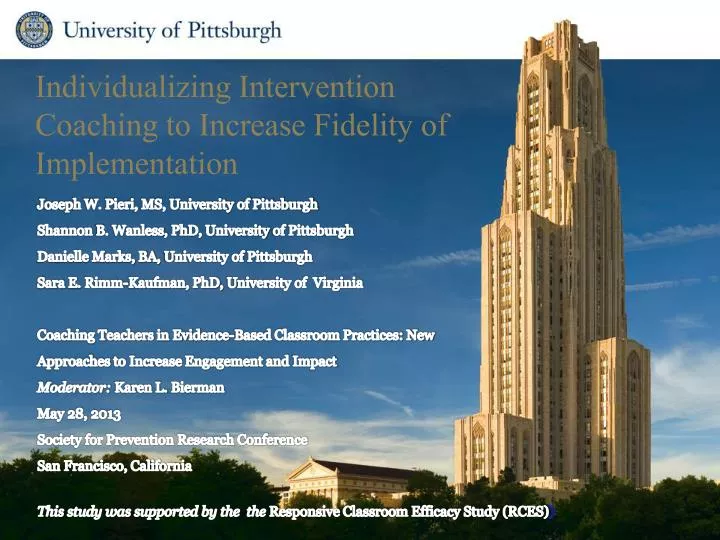 individualizing intervention coaching to increase fidelity of implementation