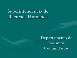 superintend ncia de recursos humanos