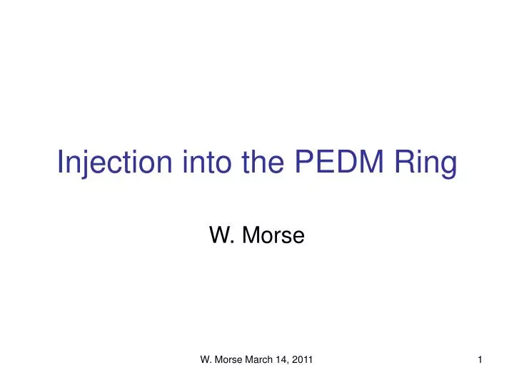 injection into the pedm ring