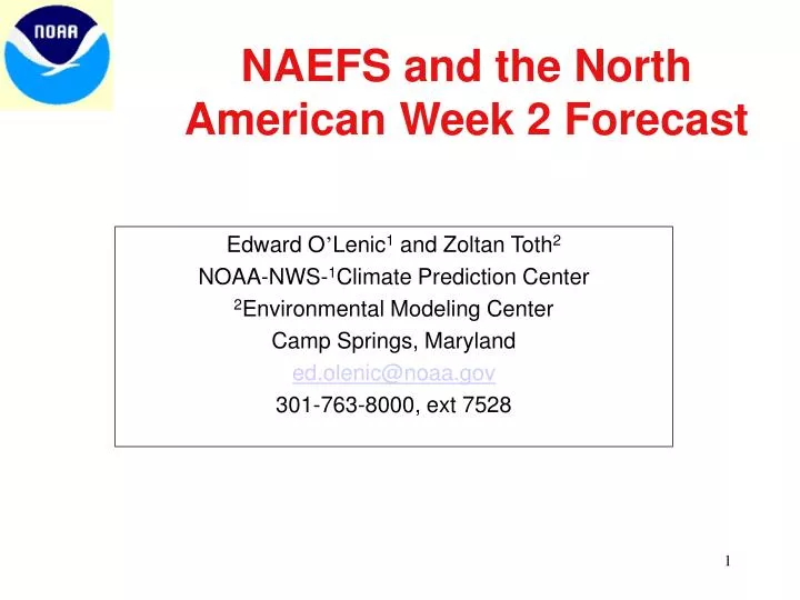 naefs and the north american week 2 forecast