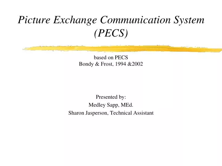 picture exchange communication system pecs based on pecs bondy frost 1994 2002
