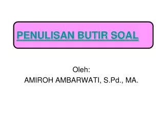 penulisan butir soa l