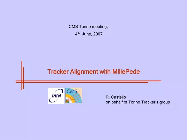 tracker alignment with millepede