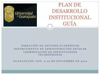 plan de desarrollo institucional gu a