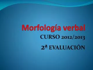 morfolog a verbal