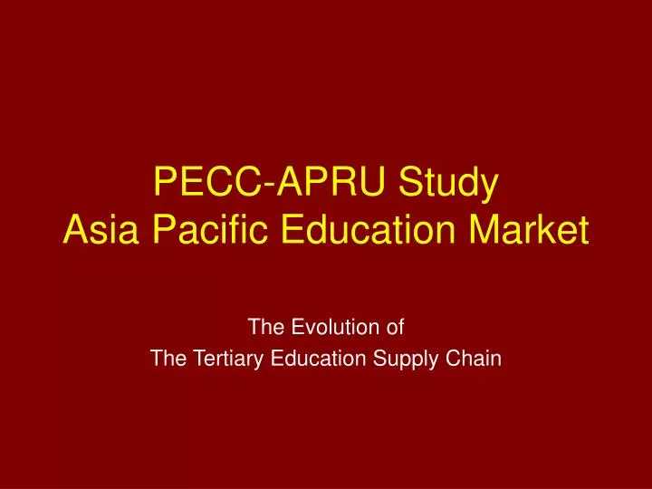 pecc apru study asia pacific education market